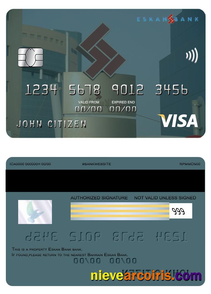 Bahrain Eskan bank visa card